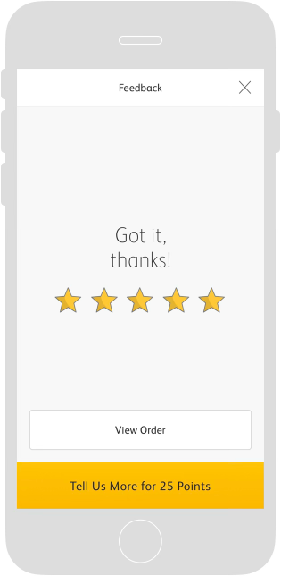 Feedback — Rating entered